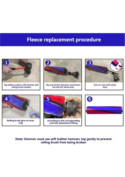 Dyson V11V7V8V10 Elektrikli Süpürge Için 4 Adet Yumuşak Peluş Şeritler Rulo Fırça Şeritleri Elektrikli Süpürge Yumuşak Silindir Aksesuarları (Yurt Dışından) indirimleri