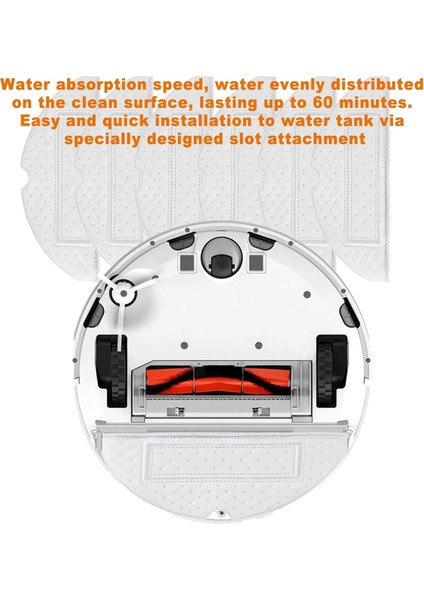 Roborock S7 S70 S75 S7MAX S7MAXV T7S G10 T8 Plus Paspas Pedleri Vakum Robot Paspas Paçavraları Parçaları Için 40 Adet Tek Kullanımlık Paspas Bezi (Yurt Dışından) indirimleri