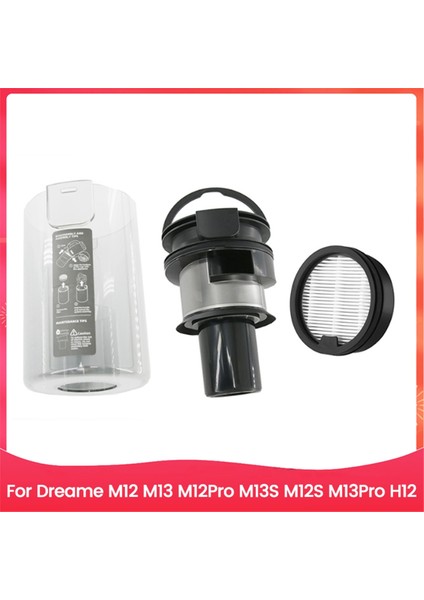 Dreame M12 M13 Elektrikli Süpürge Yedek Parçaları Için Yüksek Verimli Çok Konili Siklon Bileşenleri Toz Haznesi ve Filtre (Yurt Dışından)