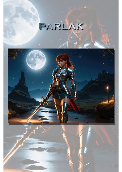 Sanatsal Şövalye, Knight Duvar Posteri - Duvar Kağıdı Yüksek Kalite Baskı