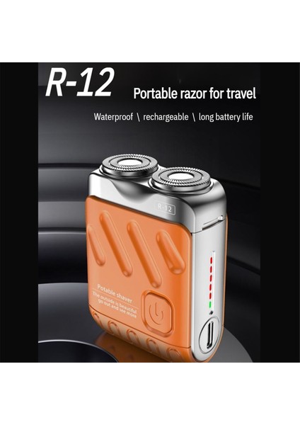Sakal Tıraş Makinesi Şarj Edilebilir Elektrikli Tıraş Makinesi Çift Halka Manyetik Kesici, Mini Elektrikli Tıraş Makinesi Seyahat Tıraş Makinesi Turuncu (Yurt Dışından) modelleri