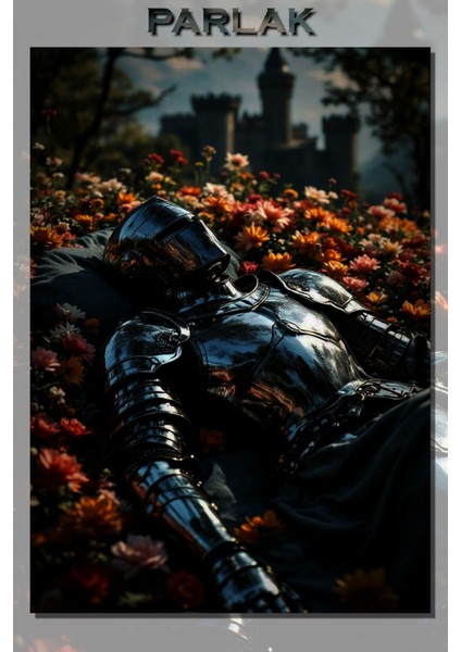 Sanatsal Şövalye, Knight Duvar Posteri - Duvar Kağıdı Yüksek Kalite Baskı