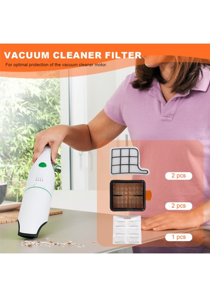 Vorwerk Için Zubehoer Setleri - Kobold 135/136 / 135SC / VK135 / VK136 - 2 x Hijyen Filtresi + 2 x Motor Koruma Filtresi + 6 x Koku (Yurt Dışından) modelleri