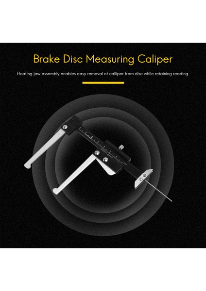 Disk Fren Rotor Kalınlığı Kaliper 0-60MM Ölçer Gage Mikrometre Ölçme Aracı (Yurt Dışından)