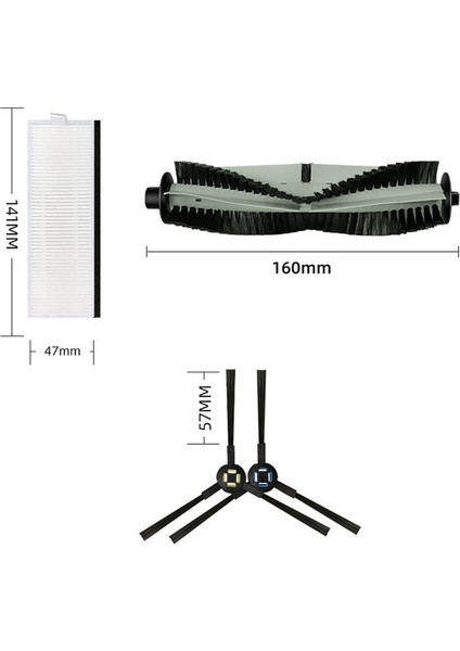 Ana Fırça Yan Fırça Hepa Filtre Yedek Parçaları Ilife A7 A9S V8 V8S X750 X800 X785 V80 Silvercrest Ssr1 Ssra1 (Yurt Dışından) indirimleri