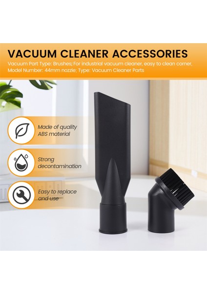 Endüstriyel Elektrikli Süpürge Yuvarlak Fırça ve Düz Nozul Setleri Iç 44MM Dayanıklı Endüstriyel Elektrikli Süpürge Aksesuarları (Yurt Dışından) fırsatları