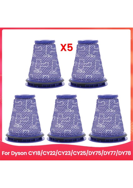 Dyson CY18 CY22 CY23 CY25 DY75 DY77 DY78 Elektrikli Süpürge Yedek Parçaları Için 5 Adet Elektrikli Süpürge Filtre Aksesuarı (Yurt Dışından)