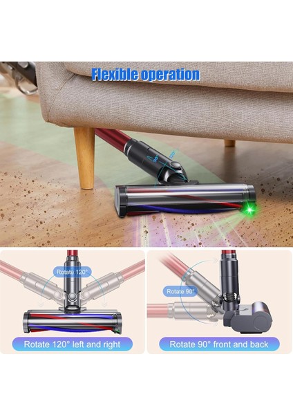 Dyson V7 V8 V10 V11 V15 Elektrikli Süpürge Zemin Nozul Fırça Başlığı Led'li, Gizli Tozu Aydınlatır (Yurt Dışından) indirimleri