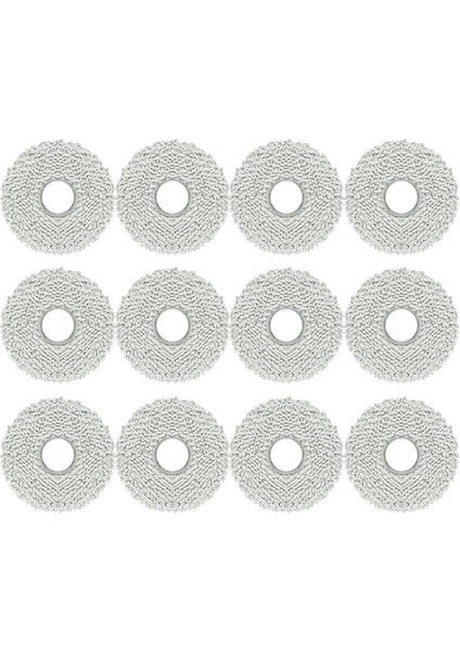 Dreame L10S /L10/ L20 / L30/ X30/ Ecovacs Deebot X2 Omni/ T20 Omni/ T10 Omni/ X1 Omni Için 12 Paket Yıkanabilir Paspas Pedleri (Yurt Dışından)