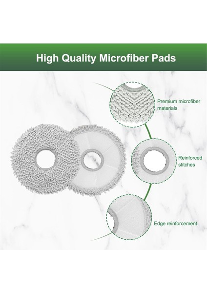 Dreame L10S /L10/ L20 / L30/ X30/ Ecovacs Deebot X2 Omni/ T20 Omni/ T10 Omni/ X1 Omni Için 12 Paket Yıkanabilir Paspas Pedleri (Yurt Dışından) indirimleri