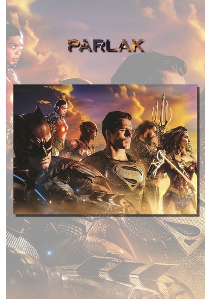 Justice League, Adalet Birliği Film, Çizgi Poster - Duvar Kağıdı Yüksek Kalite Baskı