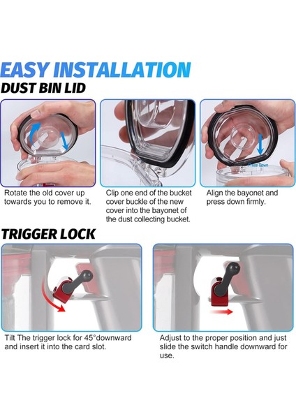 Dyson V7 V8 SV10 Toz Haznesi Üst Kapağı Için Tetik Kilidi ile Çöp Kutusu Kapağı (Yurt Dışından) fırsatları