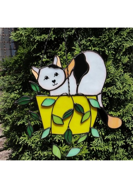 Saksıda Kedi Güneş Tutucu Vitray Pencere Süsleri, Kristal Güneş Tutucu, Akrilik Güneş Tutucu Seti, Duvar Sanatı B (Yurt Dışından) fiyatları