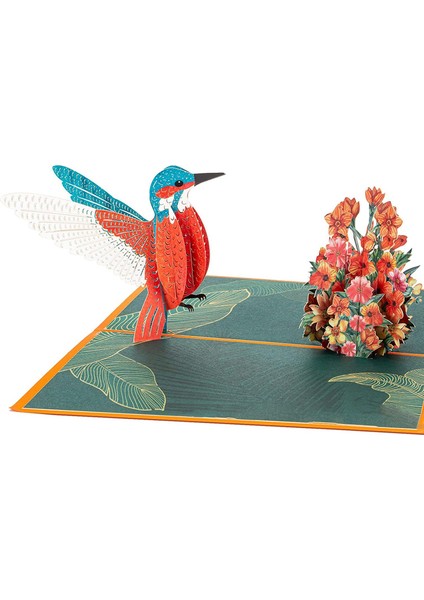 Kuş Pop-Up Kartı, Doğum Günü Anneler Günü Babalar Günü Yıldönümü 3D Tebrik Kartı Çocuklar Arkadaşlar Meslektaşlar Için (Yurt Dışından)
