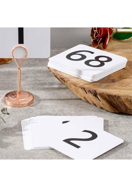100 Adet Masa Numaraları 1-100, Plastik Masa Numaraları, Düğün Resepsiyonu Restoran Masası Için Çift Taraflı Masa Numarası Kartları (Yurt Dışından)