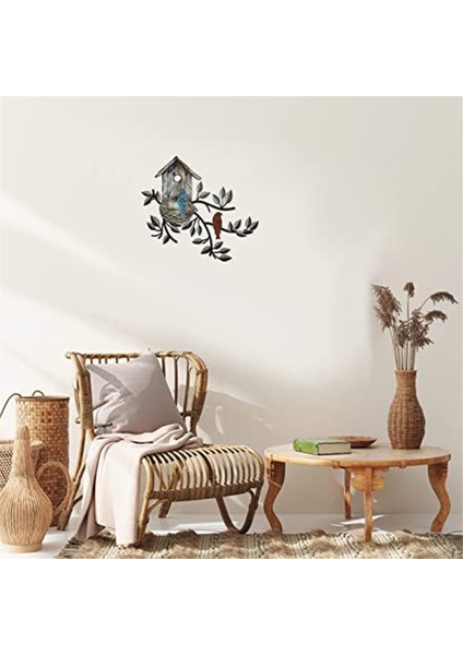 Kuş Duvar Dekoru Metal Kuş Dekoru Duvar Dış Mekan Kuş Duvar Sanatı Asılı Metal Ağaç Kuş Evi ile Oturma Odası Için (Yurt Dışından) indirimleri