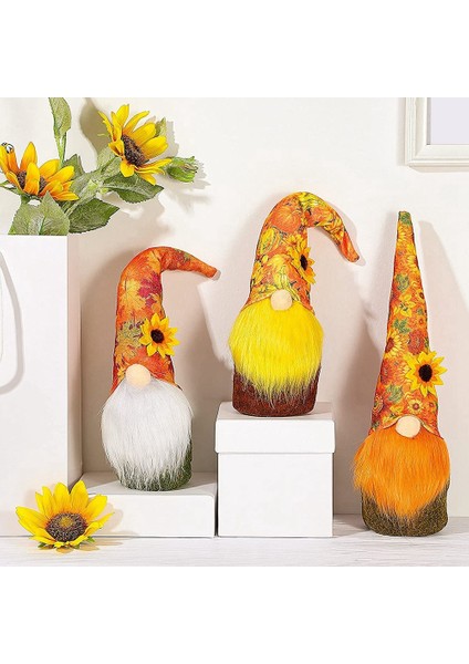 3 Adet Sonbahar Şükran Günü Gnomeplush Bebek Sonbahar El Yapımı Sonbahar Gnome Peluş Şükran Günü Dekor Çiftlik Evi Süsler (Yurt Dışından) indirimleri