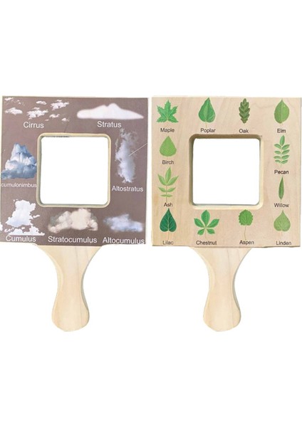 Doğa Rehberi Bulucu - Ahşap Çift Taraflı Doğal Vizör Doğa Rehberi Çerçevesi, Doğa Severlere Hediye(A) (Yurt Dışından)