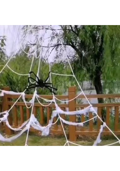 Örümcek Ağı Cadılar Bayramı Dekorasyonu Üçgen Bahçe Dekorasyonu Dış Mekan Halat Örümcek Ağı Cadılar Bayramı Bahçe Dekorasyonu (Yurt Dışından)