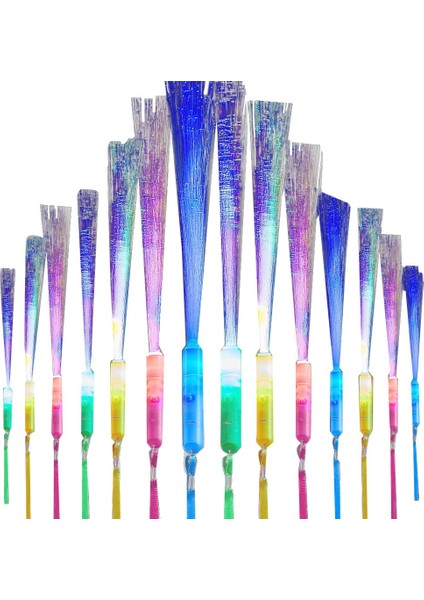 60 Adet Fiber Optik Değnek Kızdırma Değnekleri LED Işık Up Yanıp Sönen Çubuklar Çocuklar Için Doğum Günü Partisi Düğün Cadılar Bayramı Noel (Yurt Dışından)
