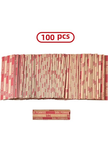 Penny Madeni Para Sarmalayıcıları Penny Kolları Düz Penny Rulo Sarmalayıcıları 100 Adet (Yurt Dışından) indirimleri