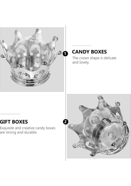 12 Adet Romantik Düğün Şeker Kutusu Oyulmuş Taç Şeker Kutusu Düğün Hediye Şeker Kutusu B (Yurt Dışından) modelleri