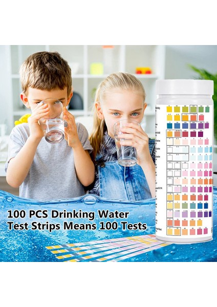 16'sı 1 Içme Suyu Test Kiti, Içme Suyu Için Su Test Kitleri 100 Pcs Su Kalitesi Test Şeritleri, Serbest Klor (Yurt Dışından) indirimleri