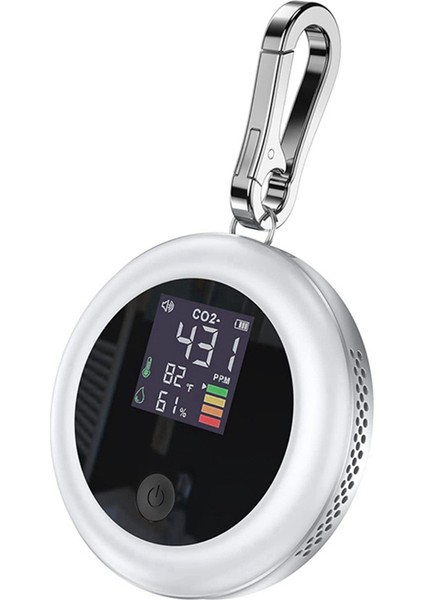 Alarmlı Co2 Monitör Metre Sensörü Iç Mekan, 400-5000 Ppm-Ndır Co2 Test Cihazı ile Hava Kalitesi Karbondioksit Monitörü(Beyaz) (Yurt Dışından)