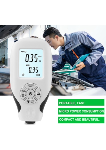 HW-300 Dijital Kaplama Kalınlık Ölçer 1 MIKROMETRE/0-1300 Araba Boyası Film Kalınlık Test Cihazı Nfe/nfe Manuel Boya Aracı (Yurt Dışından) fırsatları