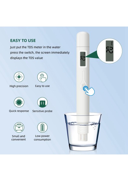 Tds METRE0-9990PPM Dijital Su Kalitesi Saflık Test Cihazı Test Kalemi Ölçüm Monitörü Laboratuvar Akvaryum Yüzme Havuzu Için (Yurt Dışından) fırsatları