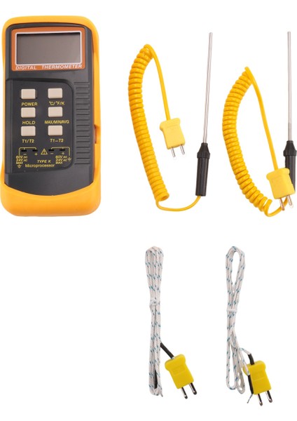 Dijital K-Tipi Termokupl Termometre (-50-1300°C) Çift Kanallı 4 Problu Elde Taşınabilir Yüksek Sıcaklık (Yurt Dışından) fırsatları