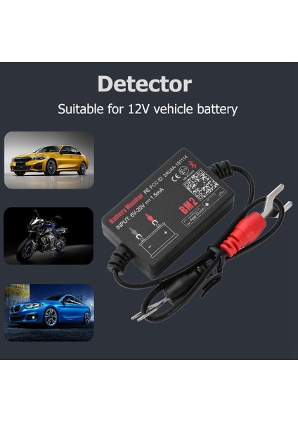 Bm2 Pil Monitörü Test Cihazı 12 V Pil Monitörü Bluetooth 4.0 Araç Akü Analizörü Şarj Marş Testi Gerilim Test Cihazı (Yurt Dışından) fırsatları