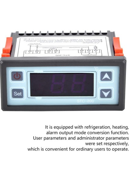 STC-200 Dijital Termostat Sıcaklık Kontrol Cihazı Mikrobilgisayar Soğutma Isıtma Kontrol Cihazı AC220V (Yurt Dışından)