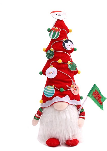 Noel Cüceleri Peluş Yüzsüz Bebek Noel Süslemeleri Isveç Cüceleri Iskandinav Ev Süsleri Kırmızı (Yurt Dışından)