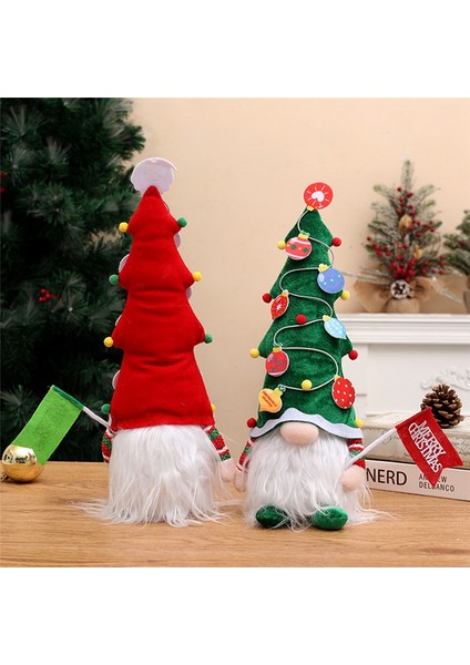 Noel Cüceleri Peluş Yüzsüz Bebek Noel Süslemeleri Isveç Cüceleri Iskandinav Ev Süsleri Kırmızı (Yurt Dışından)