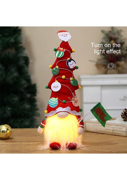 Noel Cüceleri Peluş Yüzsüz Bebek Noel Süslemeleri Isveç Cüceleri Iskandinav Ev Süsleri Kırmızı (Yurt Dışından)