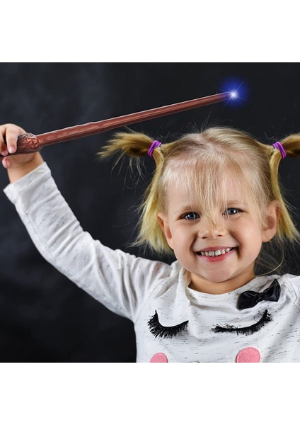 Adet Light Up Sihirli Sihirbazı Değneklerini Ses Oyuncak Değnek Çocuklar Için Kız Erkek Parti Cosplay Aksesuar Kahverengi (Yurt Dışından)