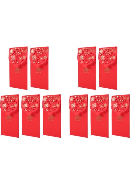 10 Adet Çin Yeni Yılı Kırmızı Zarflar Şanslı Para Zarfları Bahar Şenliği Yeni Yıl Düğün Için Kırmızı Paket (7x3.4 Inç) (Yurt Dışından) fırsatları