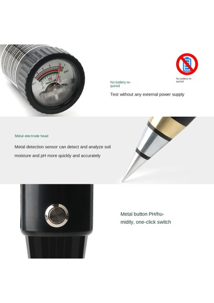 Elde Taşınabilir Toprak Nem Ph Ölçer Asitlik Nem Test Cihazı Metal Sensör Probu Pil Yok Higrometre Dikim Bahçe Aleti (Yurt Dışından) indirimleri