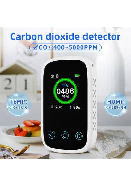 3'ü 1 Arada Hava Kalitesi Ölçer Co2 Sıcaklık Nem Test Cihazı LCD Ekran Ndır Sensörü Sesli Alarmlı Karbondioksit Dedektörü (Yurt Dışından) fırsatları