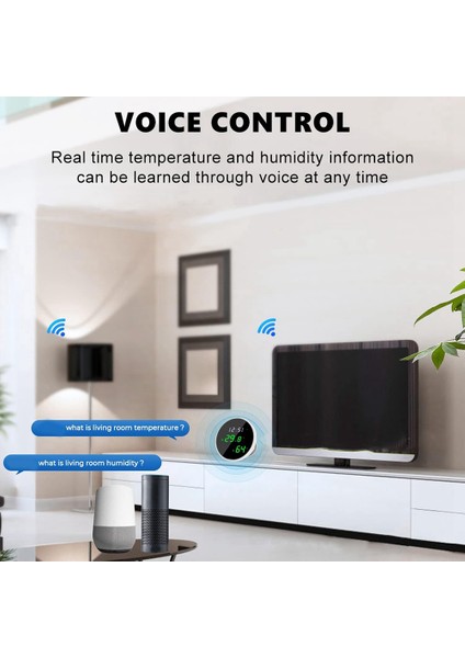 Wifi Oda Termometresi Iç Mekan Higrometresi: LED Arkadan Aydınlatmalı Ekranlı Akıllı Sıcaklık Nem Monitörü (Yurt Dışından) fırsatları
