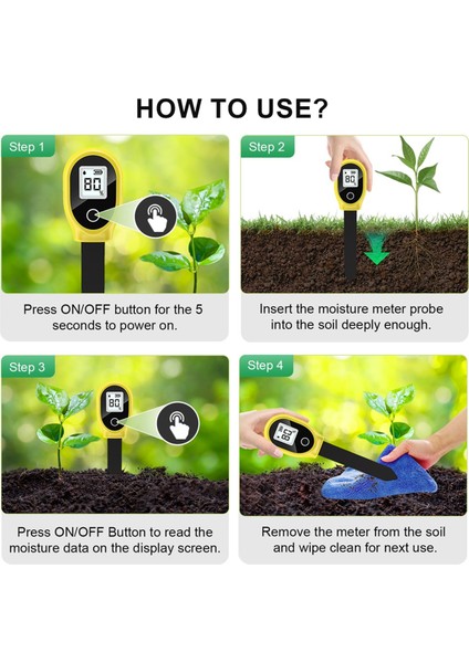 SGS10 Toprak Nem Ölçer, Evsel Toprak Nem Ölçer Saksı Bahçe Nem Dedektörü, Dijital Ekranlı Toprak Test Cihazı (Yurt Dışından) modelleri