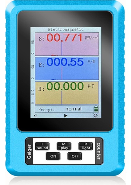 Xr2 BR-9A El Tipi Elektromanyetik Radyasyon Dedektörü Yüksek Hassasiyetli Elektromanyetik Radyasyon Emf Ölçer Test Cihazı Mavi (Yurt Dışından)