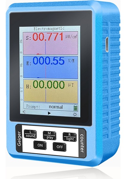 Xr2 BR-9A El Tipi Elektromanyetik Radyasyon Dedektörü Yüksek Hassasiyetli Elektromanyetik Radyasyon Emf Ölçer Test Cihazı Mavi (Yurt Dışından)