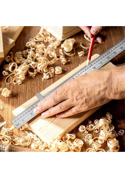 3'lü Paslanmaz Çelik Cetvel 15 cm Metal Metrik Cetvel Seti, Makinist Hassas Milimetre Cetveli, Ölçüm Aletleri (Yurt Dışından) fırsatları