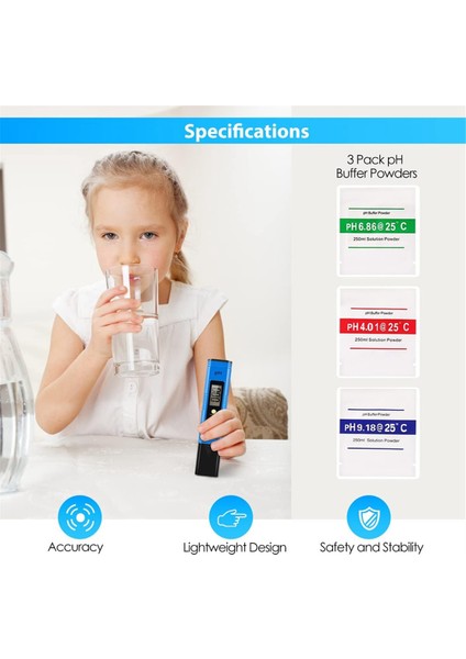 Dijital Su Kalitesi Test Cihazı 0.01 Yüksek Doğruluk Kompakt Boyut Ph Test Cihazı Havuzlar Akvaryumlar Içme Suyu Için (Yurt Dışından) indirimleri