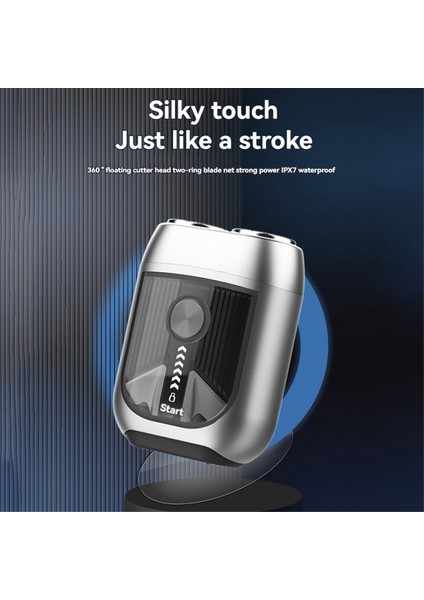 Elektrikli Tıraş Makinesi Şarj Edilebilir Alüminyum Alaşımlı Manyetik Çift Kafalı Tıraş Makinesi Ipx7 Su Geçirmez Taşınabilir Erkek Sakal Düzeltici B (Yurt Dışından) fırsatları