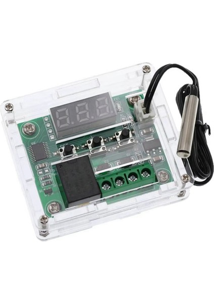 W1209 Dijital Termostat Kontrol Kartı Red Dijital Dc 12V, -50 Ila 100℃, Kılıflı Su Geçirmez Sensör Anahtar Plakası (Yurt Dışından)