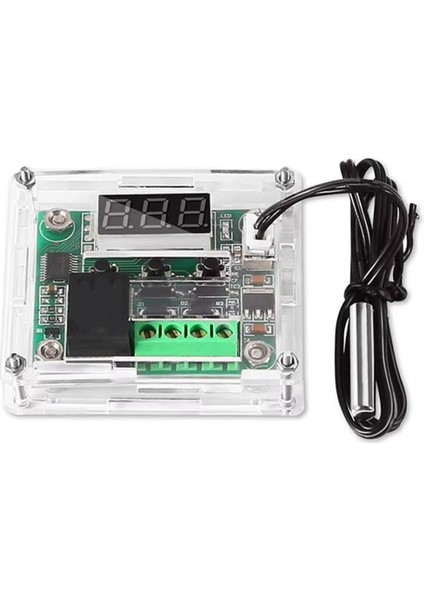 W1209 Dijital Termostat Kontrol Kartı Red Dijital Dc 12V, -50 Ila 100℃, Kılıflı Su Geçirmez Sensör Anahtar Plakası (Yurt Dışından)
