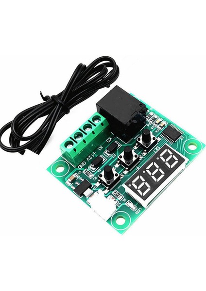 W1209 Dijital Termostat Kontrol Kartı Red Dijital Dc 12V, -50 Ila 100℃, Kılıflı Su Geçirmez Sensör Anahtar Plakası (Yurt Dışından)